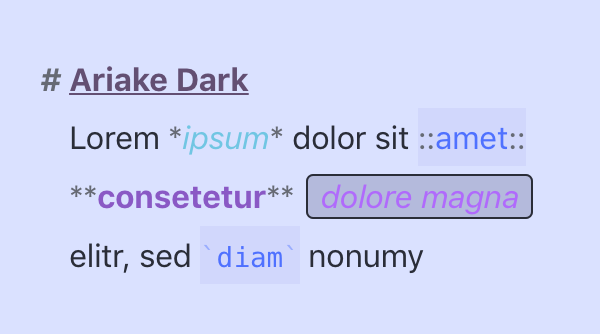 Ariake Dark - Ulysses Styles & Themes