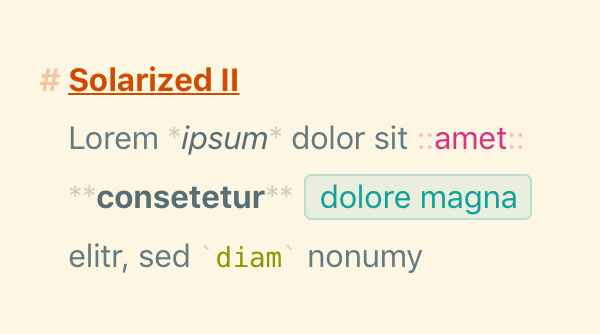 Solarized II - Ulysses Styles & Themes