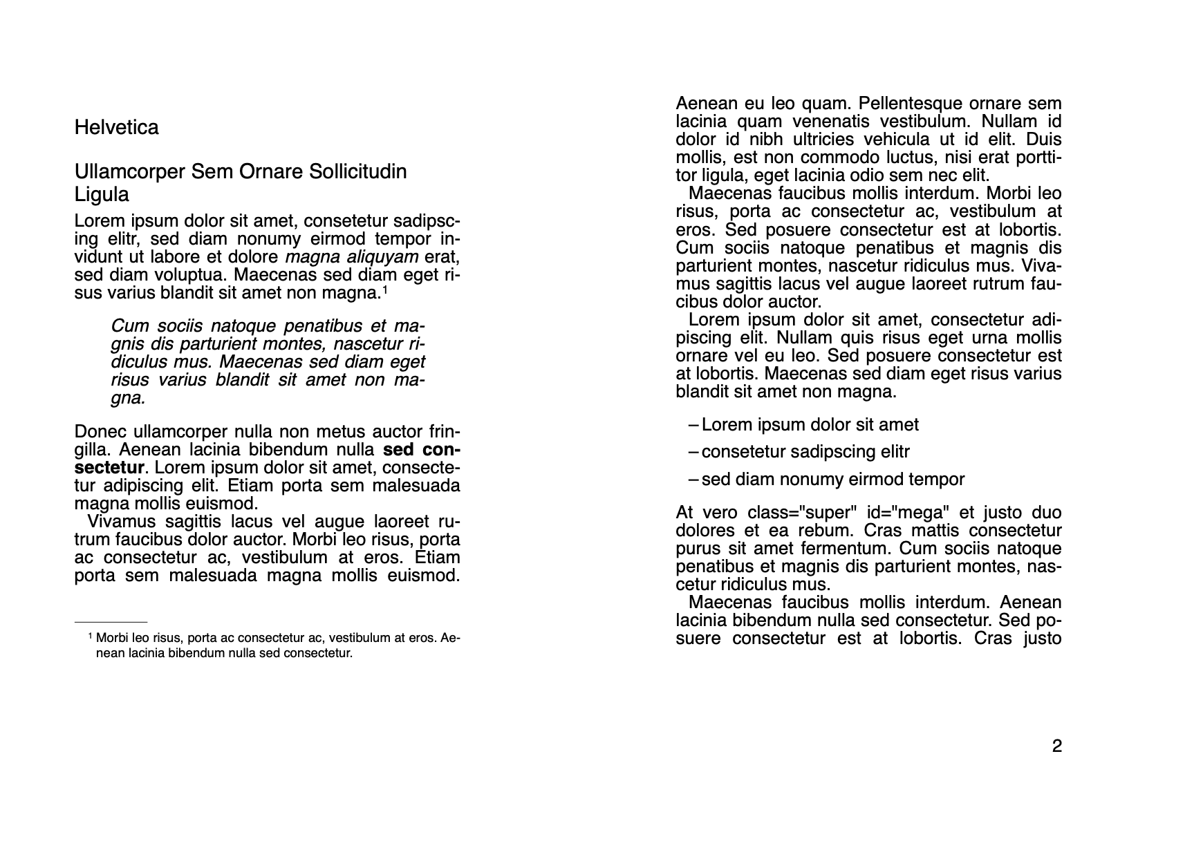 Helvetica - Ulysses Styles & Themes
