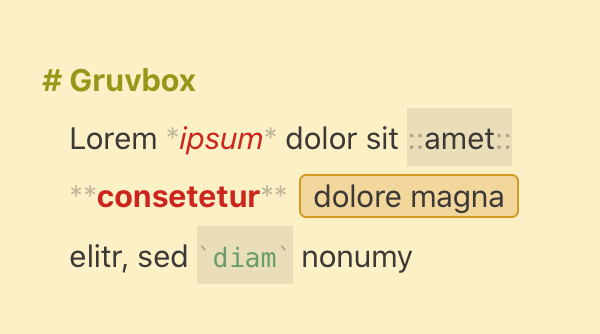 Gruvbox - Ulysses Styles & Themes