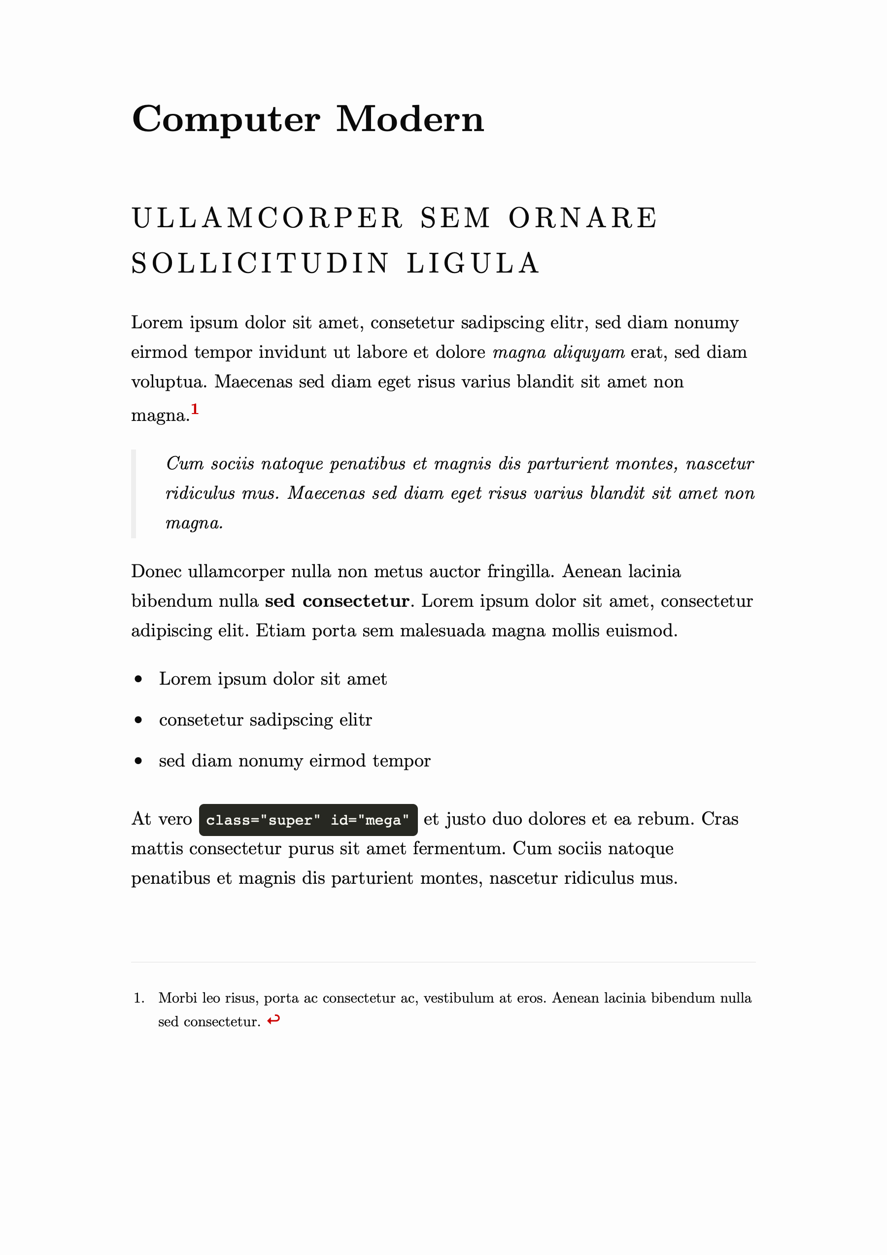 Computer Modern - Ulysses Styles & Themes