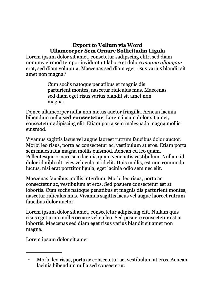 Export to Vellum via Word Preview 1