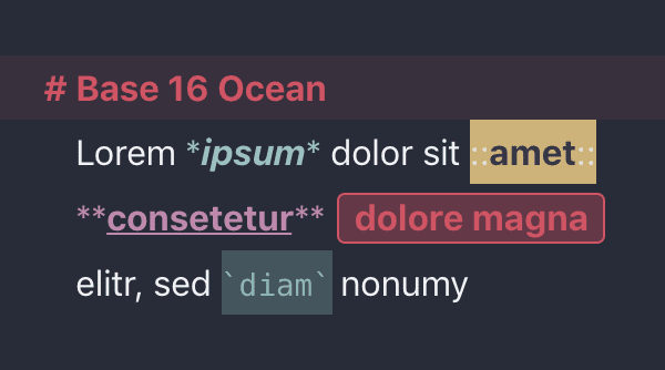 Editor Theme “Base 16 Ocean“ by Igor_Z