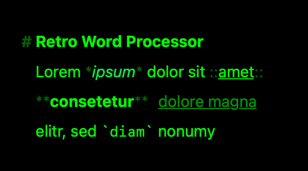 Editor Theme “Retro Word Processor“ by Peter Milo