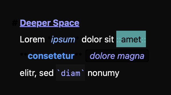 Editor Theme “Deeper Space“ by Bones