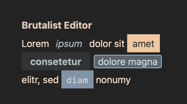 Editor Theme “Brutalist Editor“ by KS Kasati