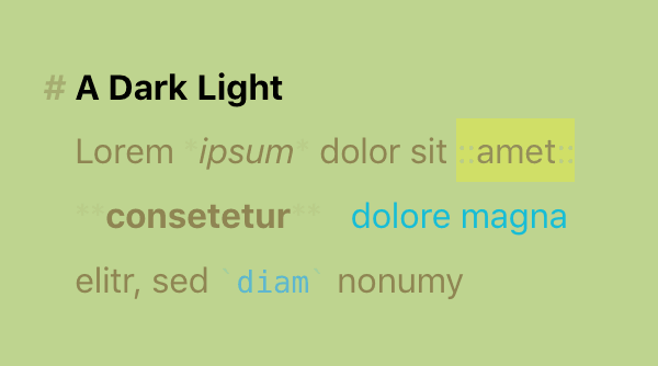 Editor Theme “A Dark Light“ by @mareklachauthor