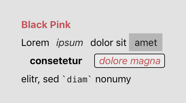 Editor Theme “Black Pink“ by Laney Portelance