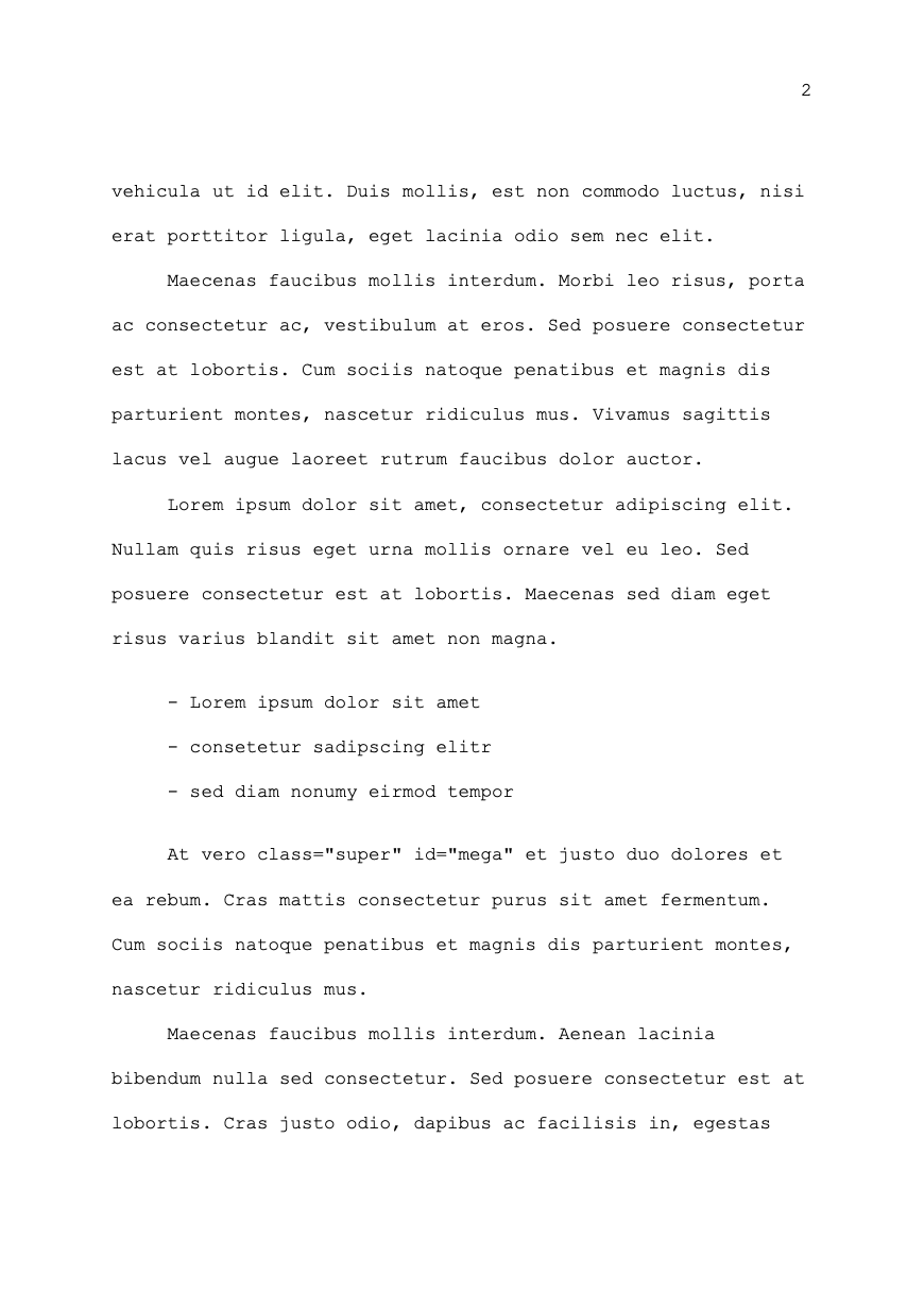 Standard Manuscript Format, Courier New Preview 2